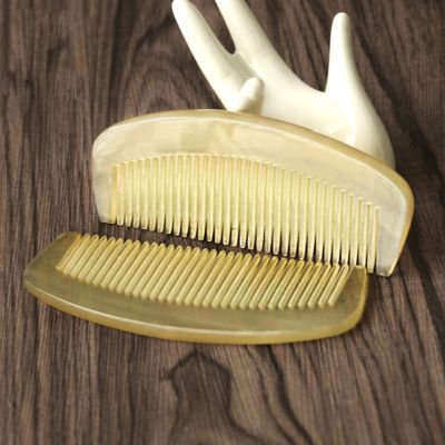 【CC】 10cm Ox Horn Hair Comb Hairdressing Color Massage Anti-Static Styling Ergonomic