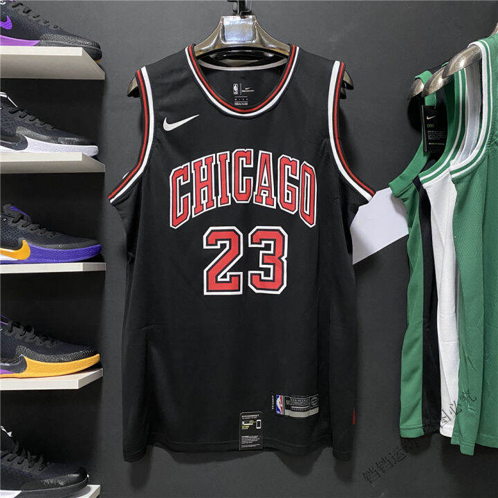 บาสเก็ตบอล-nba-mens-jersey-23-michael-jordan-chicago-bulls-ร้อนกด-retro-city-edition-เสื้อบาสเกตบอลสวิงแมน-สีแดง