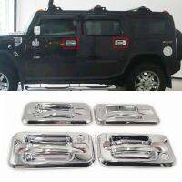 Front rear Door Handle Cover For HUMMER H2 2003 2009 SUV SUT 8PC/Set Chrome without Passenger Key Hole Exterior Covers