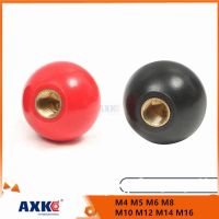 2pcs Black or Red Plastic M4 M5 M6 M8 M10 M12 M14 M16 Thread Ball Shaped Head Clamping Nuts Knob