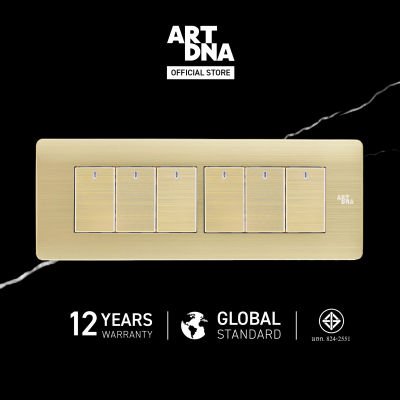 ART DNA รุ่น A85 ชุดสวิทซ์ Switch LED 1 Way Size S สีทอง ปลั๊กไฟโมเดิร์น ปลั๊กไฟสวยๆ สวิทซ์ สวยๆ switch design