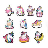 【CW】☃✈  Lot of Unicorn Shoe Decorations Charms for Clogs Jibtz Slides Sandals Accessories Birthday