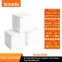 Tenda MW6(Mesh3) Whole Home Mesh Wireless WiFi System with 11AC 2.4G5.0GHz WiFi Wireless Router and Repeater, APP Remote Manage