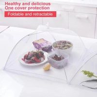 New Product Detachable And Washable White Mesh Square Food Cover Folding Insect Proof Cover Dining Table Cover Vegetable Cover  Accessories