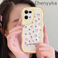 เคส Chenyyka สำหรับ OPPO Reno 7 4G Reno 8 4G F21 Pro เคสการ์ตูนน่ารักแฟชั่นลายกระต่ายเคสโทรศัพท์ซิลิโคนใสดีไซน์ใหม่นิ่มเคสป้องกันเลนส์กล้องโปร่งใสกันกระแทก