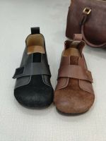 Breathable Round Head Leather Flat Heel Soft Sole Soft Surface Comfortable Single Shoe Sticky Buckle Casual Womens Shoes Shoes Accessories