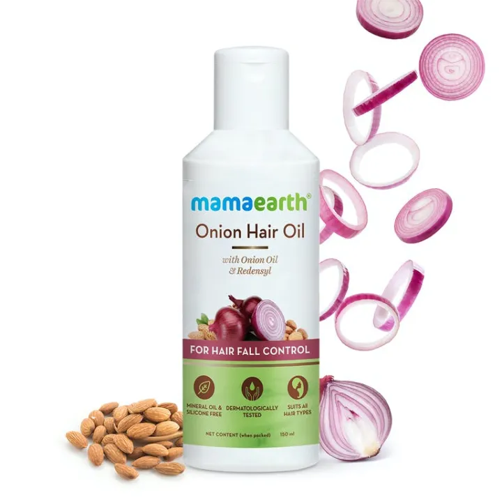 MamaEarth Onion Hair Oil, 150ml with Onion Oil & Redensyl For Hair Fall  Control | Lazada Singapore