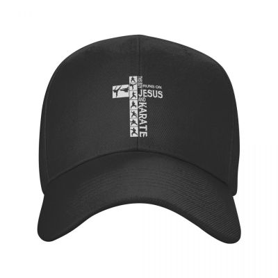 2023 New Fashion  Jesus And Karate Baseball Cap Sun Protection Mens Adjustable Christian Religious Faith Dad Hat Snapback Hats，Contact the seller for personalized customization of the logo
