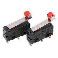 10Pcs มินิไมโครจำกัดสวิทช์เครื่องหมุนแขนคานงัด SPDT Snap Action LOT Roller Arm Type Limit Switches