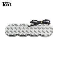 Tcart 3D logo lamp 18x5.8cm led emblem light led Back Rear 3D Badge car Sticker light whitebluered Lamp for Audi