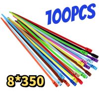 100 Pcs of Self-locking Plastic Nylon Tie Color 8 * 350 Cable Tie Fastening Ring Cable Tie Nylon Cable Tie Childrens paradise Cable Management