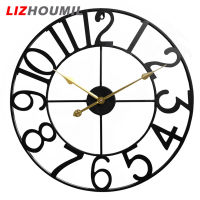 LIZHOUMIL นาฬิกาแขวนผนังตกแต่งสำหรับห้องนั่งเล่นนาฬิกาแขวนผนังใช้แบตเตอรี่เงียบพร้อมตัวเลขอารบิกสำหรับห้องนอนห้องครัวลานบ้าน