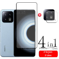 4-in-1 สำหรับ Xiaomi 13 แก้วสำหรับ Xiaomi 11T 10T 12T 13 Pro HD 9H กาวคลุมทั้งหมดป้องกันหน้าจอโทรศัพท์สำหรับ Mi 13 เลนส์กระจก-EDJLK STORE