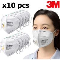 3M 10ชิ้น 9001V P1 PM2.5 หน้ากากป้องกันฝุ่นละออง Dust Mist Valve