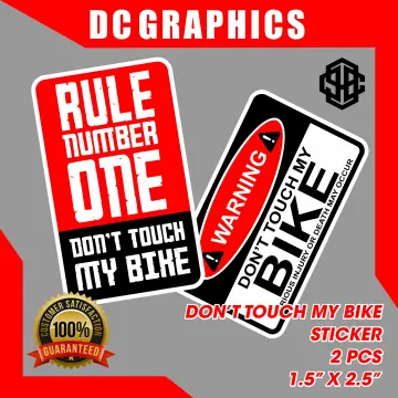 Amazon.com - DXYMOO Car Styling Vinyl Warning Do Not Touch My Bike Serious  Injury or Death May Occur Decal Applique 5X3cm Small Size
