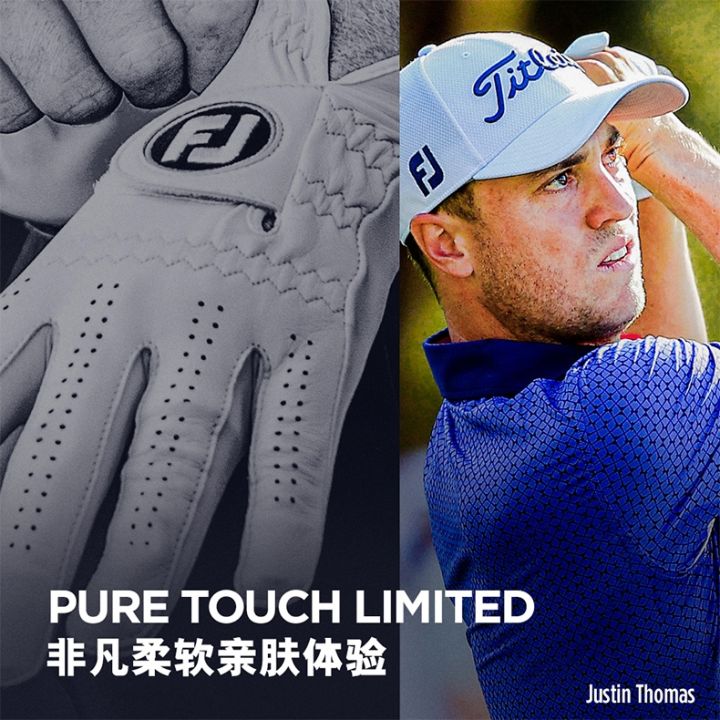 footjoy-ถุงมือกอล์ฟกีฬาสัมผัสที่บริสุทธิ์ของผู้ชายถุงมือหนังแกะประสบการณ์การใช้มือที่ยอดเยี่ยม