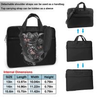 Samurai Helmet Laptop Bag Case Japanese Oni Crossbody Shockproof Computer Bag Cute Travelmate Laptop Pouch