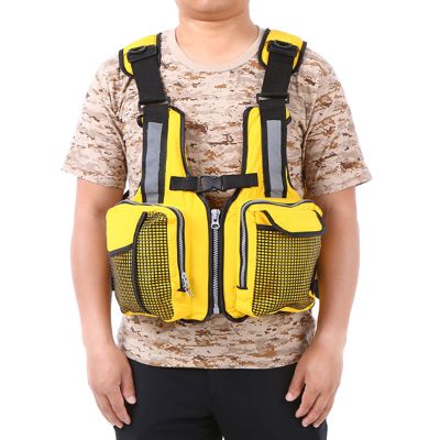 4 Colors Adult Adjustable Lifejacket Vest Multi Pocket Buoyancy Sailing Reflective Design Sea Fishing Lifejacket Vest  Life Jackets