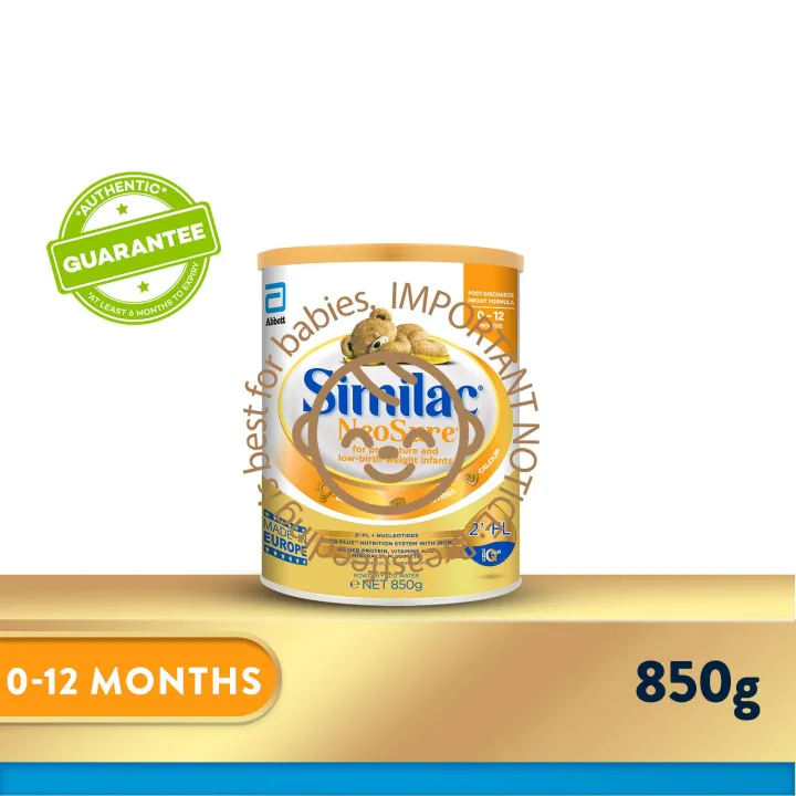 Similac Neosure With 2'Fl Special Infant Milk Formula - Stage 1 (0-12 Months) 850G