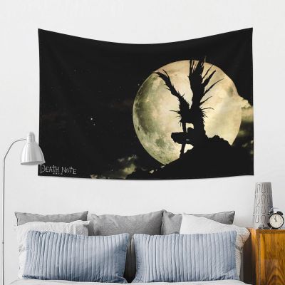 【cw】Death Note Tapestry Wall Hanging Print Fabric Tapestries Anime Art Throw Rug Blanket Dorm Decor Tapiz