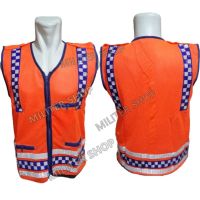 CODDian Zhen Scotlight Mesh orange Safety Vest Project Rompi Proyek Jaring Scotlight Rompi Safety Mesh orange