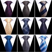 Wholesale Fashion 8 Cm Silk Tie Men Gold Fit Wedding Luxury Party Suit Accessories Group Slim Necktie Gravatas Gift