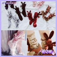 SYBOOKS Cute Handmade Women Elastic Soft Velvet Rabbit Stockings Ankle Socks