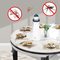 Portable Fan Leaf Fly Repellent Automatic Fly Catcher Retracts and Rotates 360 Degrees to Drive Flies and Mosquitoes