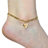 【CW】❣▫▲  Womens Ankle Leg Beach Jewelry Ladies Gold Color Figaro Chain With Pendant Anklets for