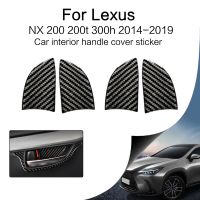 05d5 4pcs for Lexus NX 200 200t 300h 2014-2019 Car Inner Handle Cover Trim Stickers Decal Auto Interior Accessories Carbon Fiber