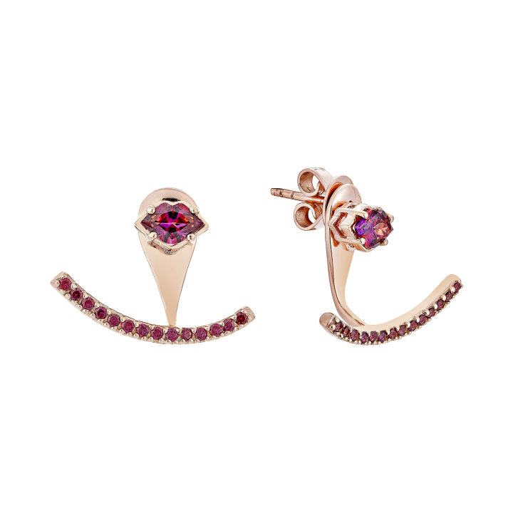 haus-of-jewelry-blissful-smile-earrings-ต่างหูเงินแท้-ประดับด้วยคริสตัลสวารอฟสกี้-swarovski