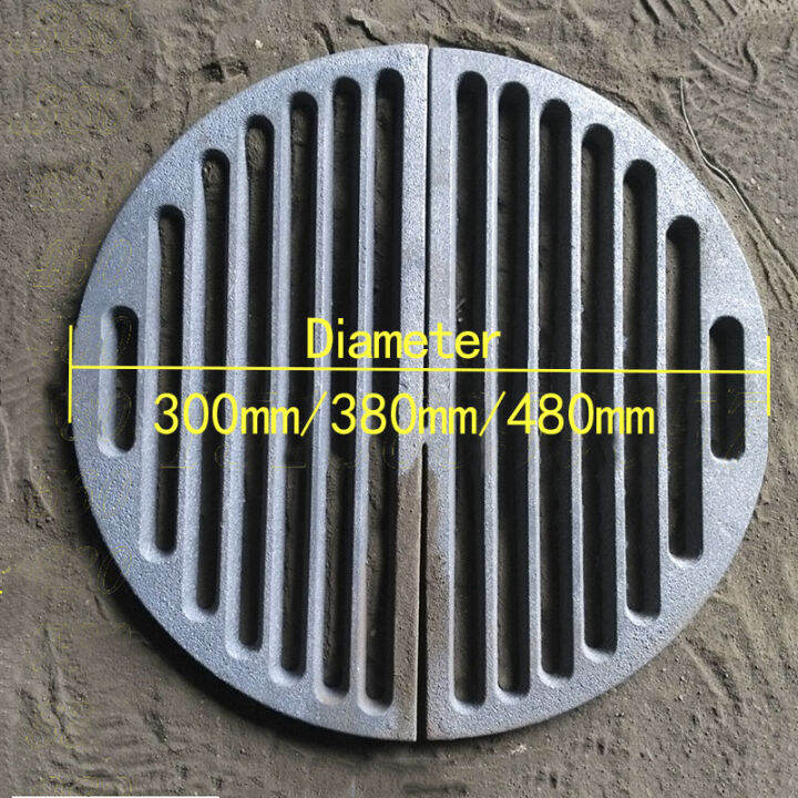 1 pc cast iron grates for Biomass particles half moon cast iron griddle