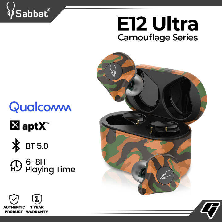 Sabbat E12 Ultra Qualcomm Bluetooth 5.0 Hi-Fi True Wireless TWS Earbuds ...