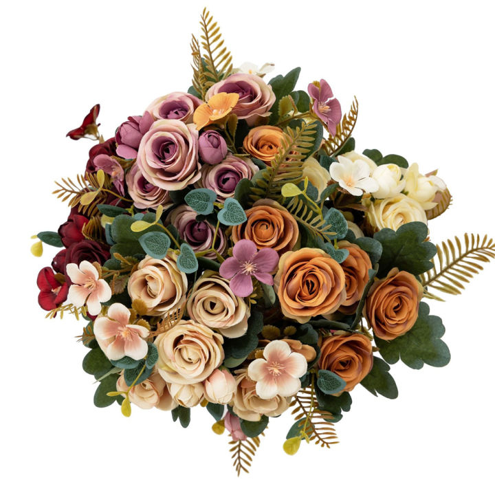 wedding-crafts-with-artificial-roses-room-decor-with-decorative-flowers-wedding-decoration-artificial-flower-arrangement-autumn-rose-bouquet