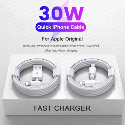 Chaunceybi 30W Original USB C Lightning Cable iPhone 14 13 12 X XS XR 7 8 Charger Fast Charging Wire Cord