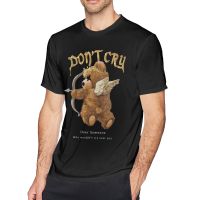 MenS Dont Cry T Shirts Cute Little Bear Pure Cotton Tops Novelty Short Sleeve Crewneck Tee Shirt Summer T-Shirt