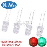 50pcs/lot 5mm Flash Red Green Bi-Color Light-Emitting-Diode Automatic Flashing LED F5 Flash Control Blinking Diode DIY