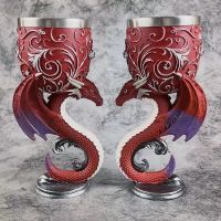 【CW】♂✳  Myths And  Personality Stereodragon Carved Goblet Couple Wine Cups Beer Mug