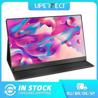 UPERFECT จอภาพแบบพกพา15.6นิ้ว IPS HDR 1920X1080 FHD ตาดูแลหน้าจอ USB C เล่นเกมหน้าจอลำโพงคู่คอมพิวเตอร์แสดง