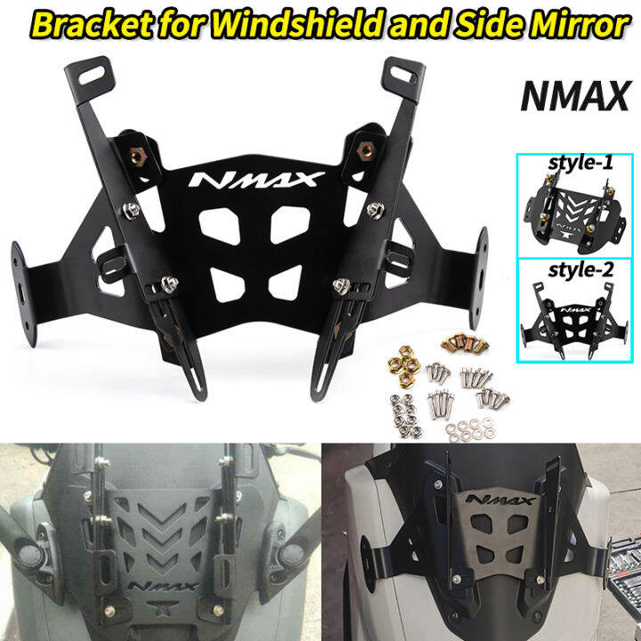 NMAX Windshield Bracket Adjustable Side Mirror Bracket for NMAX V1/V2 2019 2020 2021