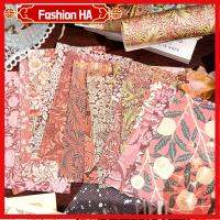 FASHIONHA 100pcs/lot โลกมอร์ริส กระดาษวัสดุแผ่นบันทึก กรอบดอกไม้ดอกไม้ วินเทจ แพ็คสติกเกอร์สไตล์ภาพปะติด สมุดบันทึกขยะ สามารถเขียนได้ กระดาษตกแต่งพื้นหลัง ตกแต่งด้วยการตกแต่ง