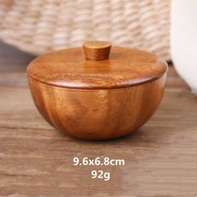 Wooden Food Rice Salt Bowls Plate Dishes Storage Snack Home Fruit Trays Cake Candy Pan Dried Fruit Plates