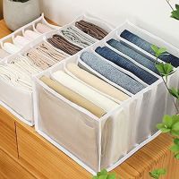 7 Grids Clothes Storage wardrobe organizer Foldable Drawer Organizer Storage Box For Underwear Pants Boxes Wardrobe organizador