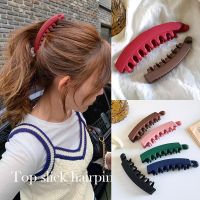 【CW】 Hair Color Banana Clip Women  39;s Accessories Fashion Ponytail Barrettes Claws Hairpinshair