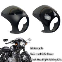 Motorcycle Universal Cafe Rsuitable Fo Acer 7Inch Headlight Handlebar Fai Windshield Kits For Harley Sportster Boer Tou Honda