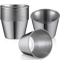 48 Packs 1.5Oz/45Ml Condiment Sauce Cups Stainless Steel Dipping Sauce Cups Reusable Condiment Dishes