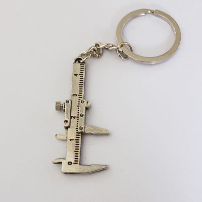 ใหม่แฟชั่นกุญแจรถ Mini Vernier Caliper พวงกุญแจรถ Turbo Key Chain ขายส่ง