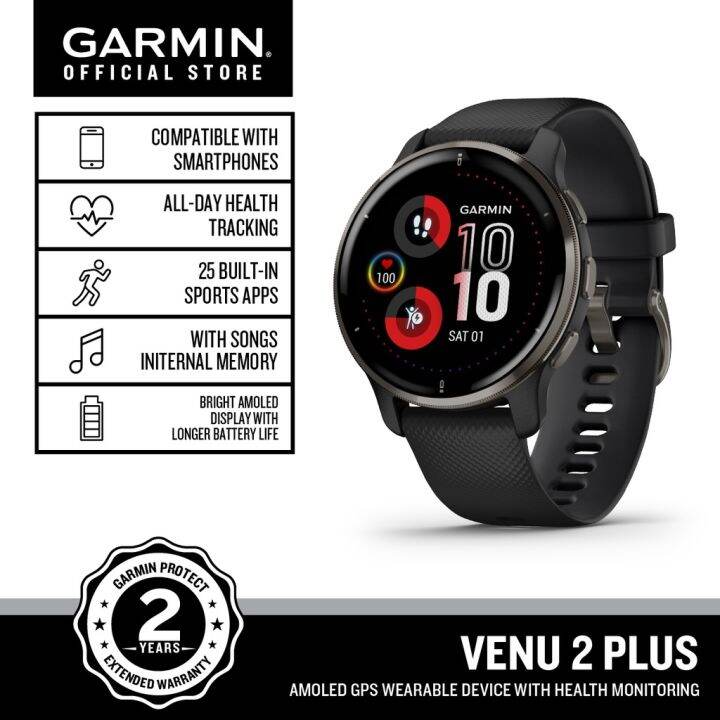 Garmin Venu 2 Plus Wellness Advanced GPS Smartwatch for Indoor