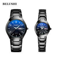 BELUSHI Couple Watches Women Men Quartz Watch Luxury Top Brand Rhinestones Lovers Fashion Stainless Steel Waterproof Wristwatch