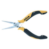 Wiha 32746 Pliers, Long Needle Nose, Straight, Serrated Jaws, ESD Safe